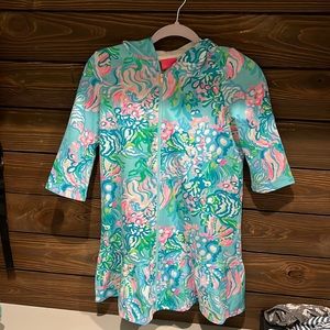 Lilly Pulitzer Kids Swim Zip Coverup XL 12/14